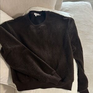 Good American Dark Brown Crewneck Sweater
